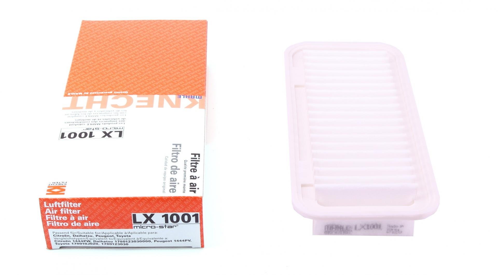 Фильтр воздушный KNECHT для Citroen C1/Peugeot 107 1,0 05-/Toyota Yaris 1,0-1,3 99-11 (LX 1001)