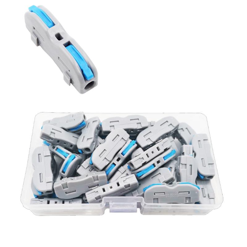 Набор клемм Tactix 0,08-4 мм2 32А 1-1 проходная наборная 39,5х9х14,5 мм 45 шт. Синий (P421B-45box)