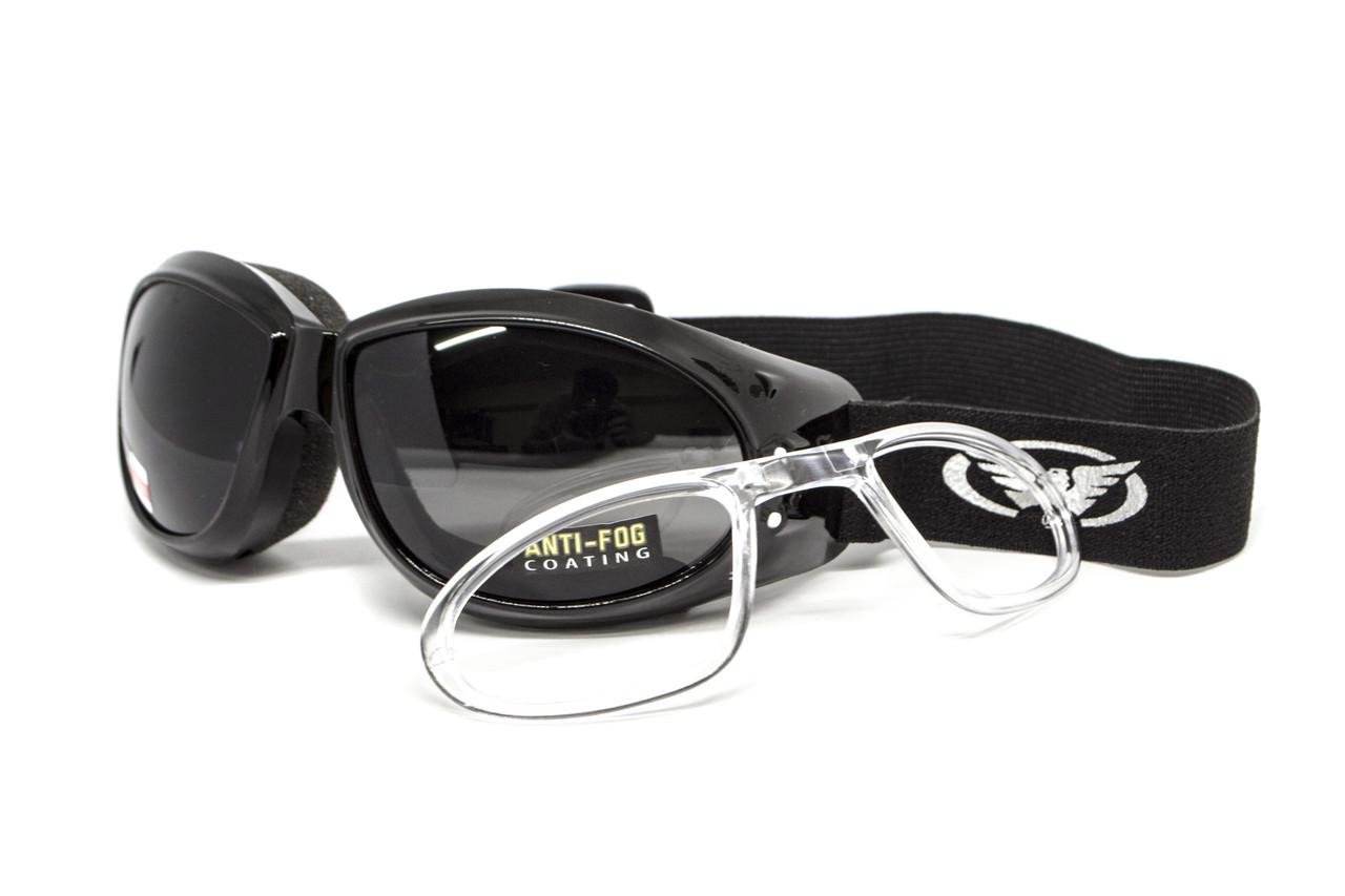 Окуляри з ущільнювачем Global Vision Eliminator RX Anti-Fog з діоптричною вставкою Сірий (69962332155657)