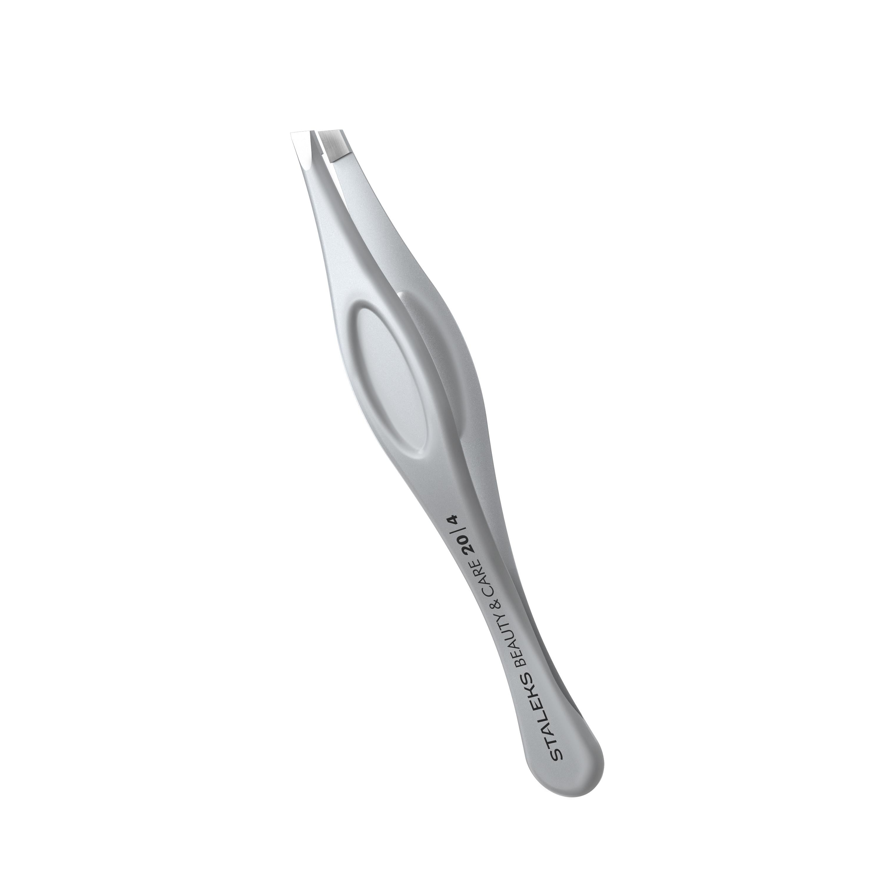 Пінцет для брів STALEKS BEAUTY & CARE 20 TYPE 4 вузький скошений (TBC-20/4)