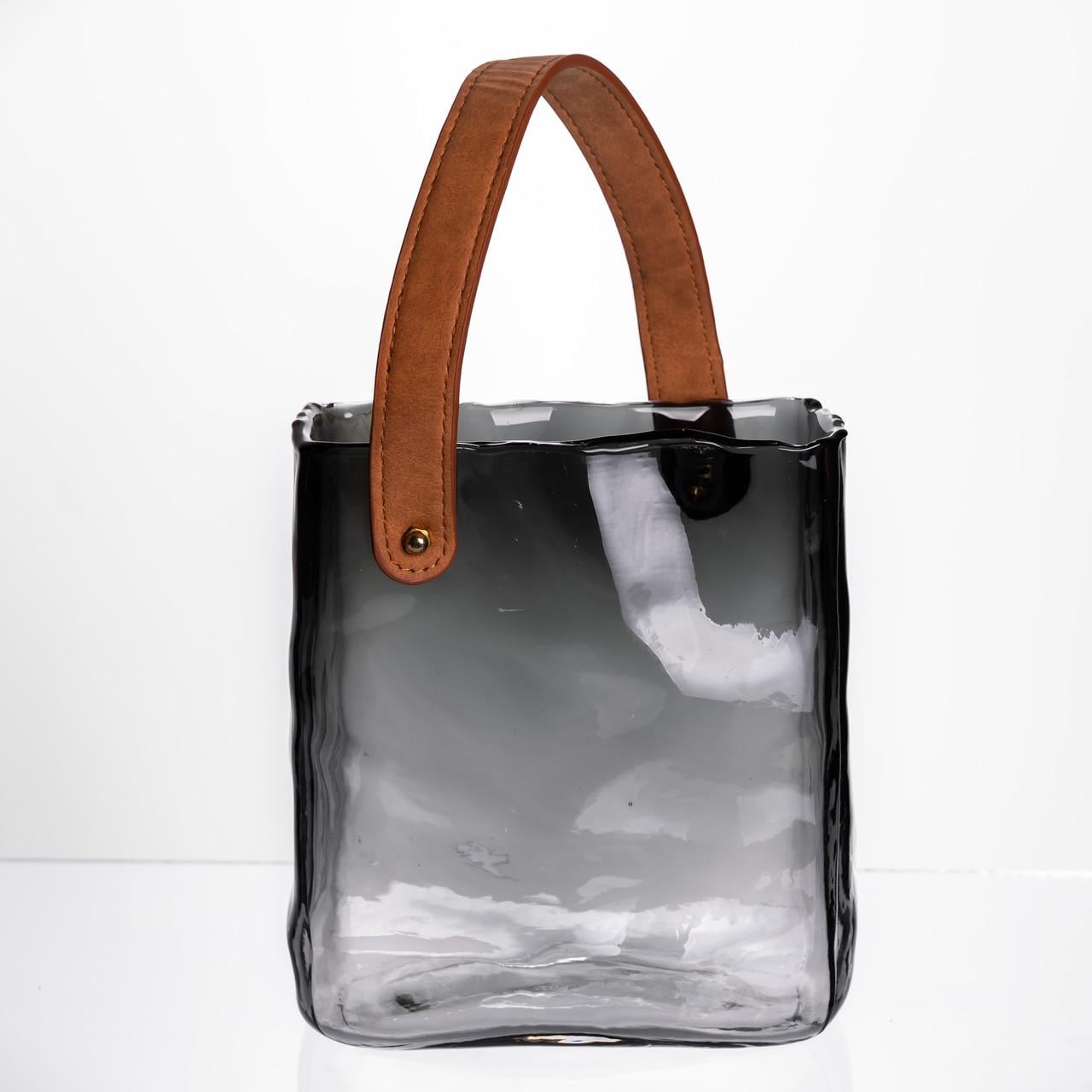 Ваза декоративная стеклянная Light House LG-30217-2000 GR 19 см 2,0 л Серый (123925)