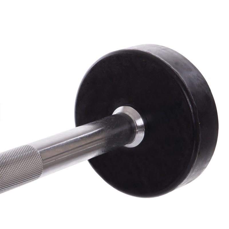 Штанга Zelart Rubber Coated Barbell фиксированная прямая обрезиненная TA-2685-10 длина 95 см 10 кг (DR002602) - фото 4