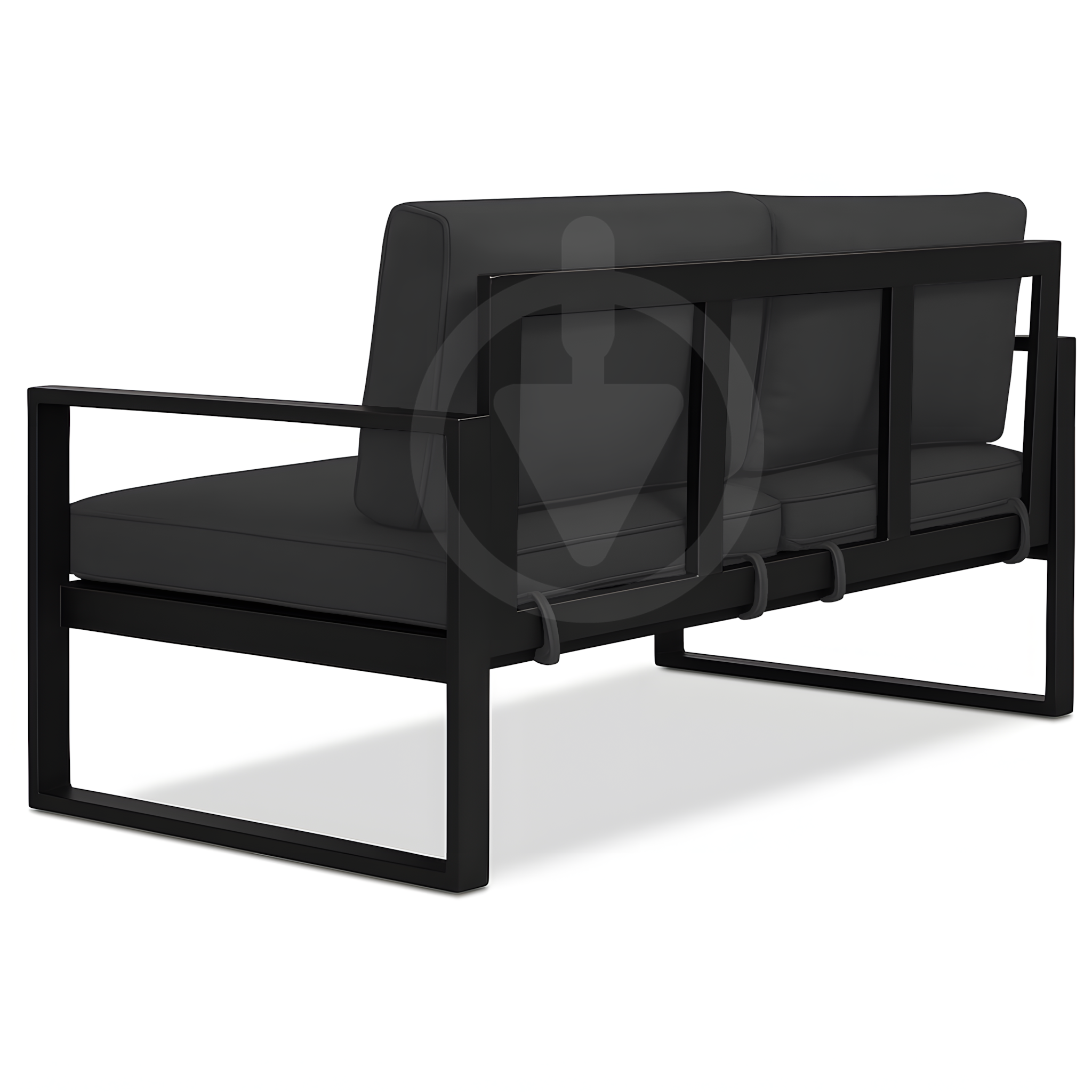 Диван металлический AVVS Бостон лофт с подлокотниками рогожка 130 см Темно-серый - фото 3 Диван металлический AVVS Бостон лофт с подлокотниками рогожка 130 см Темно-серый - фото 3