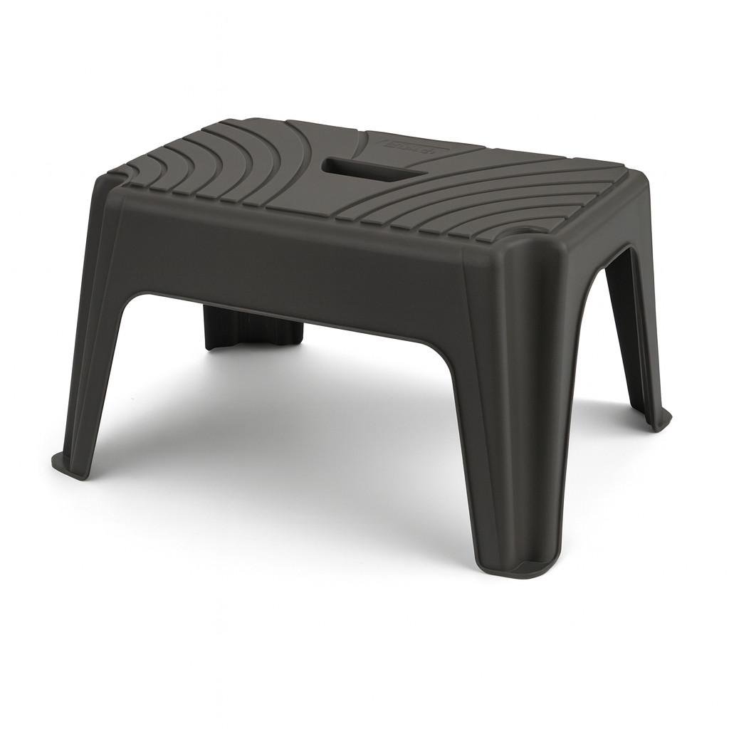 Табурет пластиковий Step 1 38x24,8x22 см Чорний (4072)