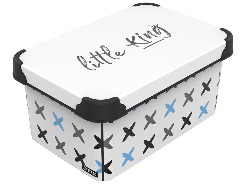 Коробка для хранения с крышкой Qutu Style Box Littleking 5 л (MLM-STYLE-BOX-S-K-LITTLEKING -5L_)