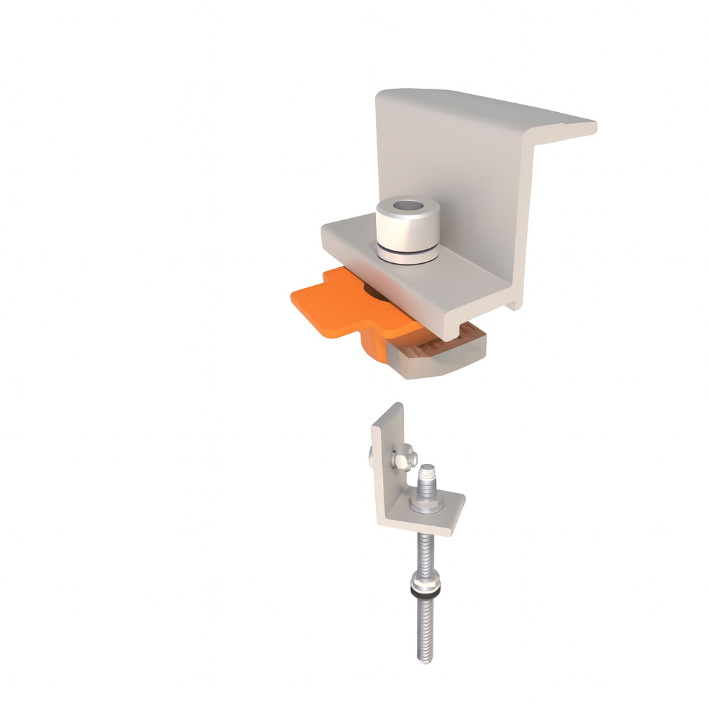 Комплект креплений для солнечных панелей Kripter MetalTile I к металлочерепице Белый (27918778)