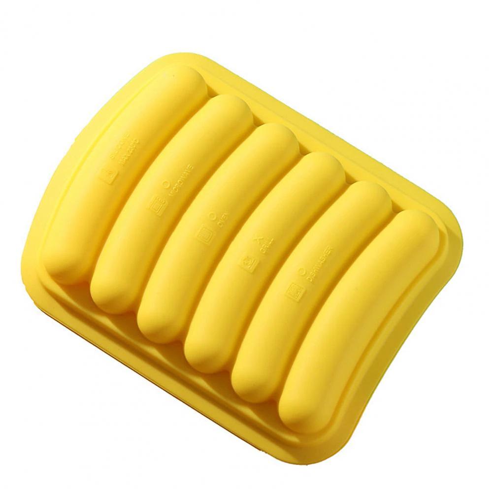 Форма для сосисок/колбасок Sausage Silicone Mold 6 ячеек Желтый (eb60c703) - фото 3