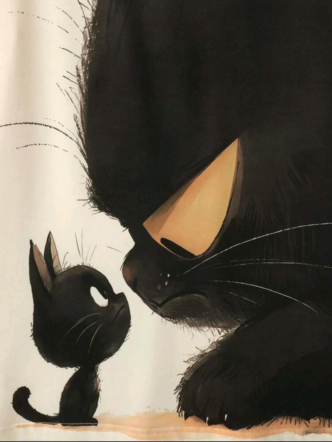 Футболка SUMMERя With Funny Cartoon Cat Print XL Молочний (27343199) - фото 2 Футболка SUMMERя With Funny Cartoon Cat Print XL Молочний (27343199) - фото 2