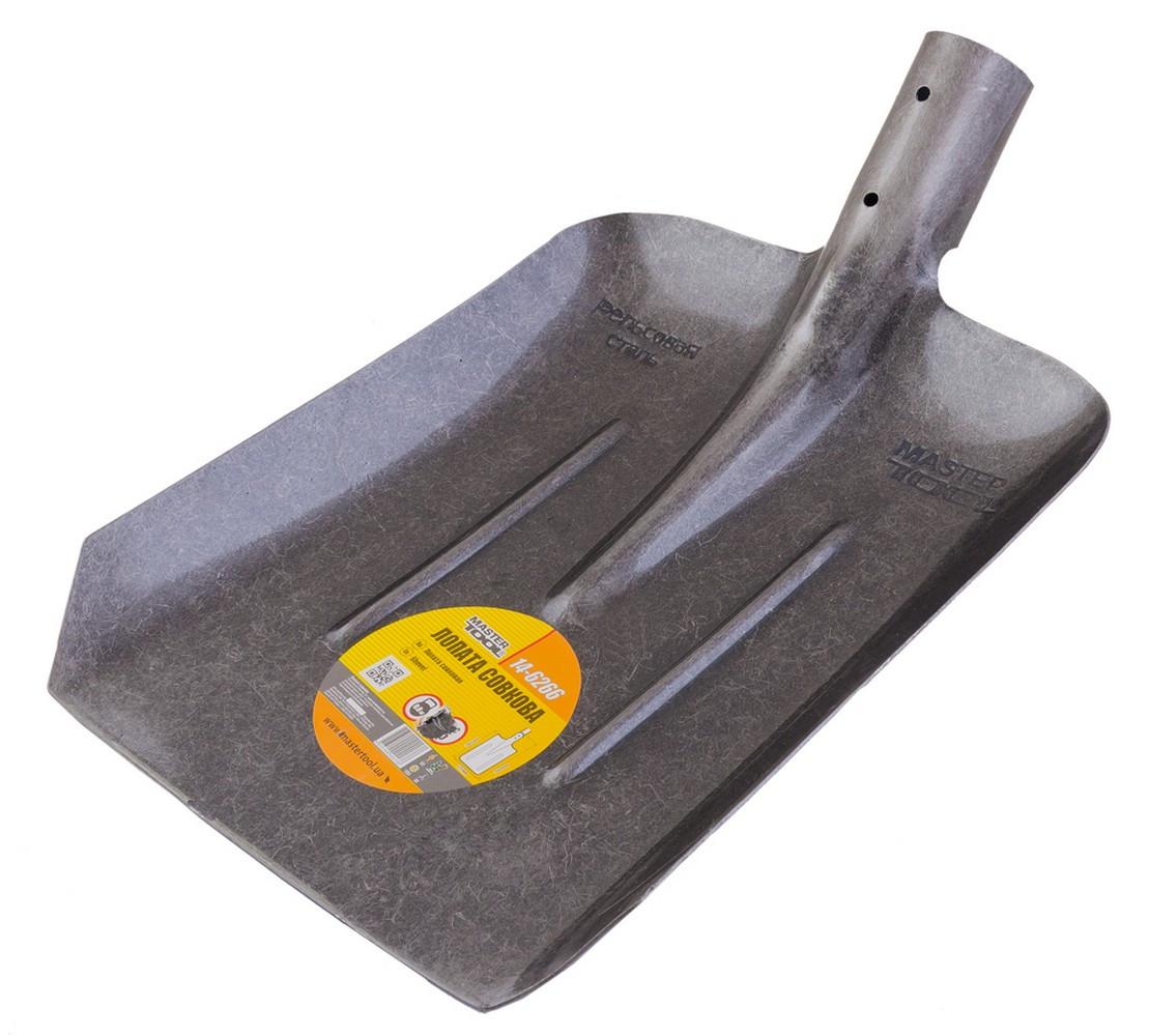 Лопата совковая MasterTool 235х285х360 мм лак 0,8 кг