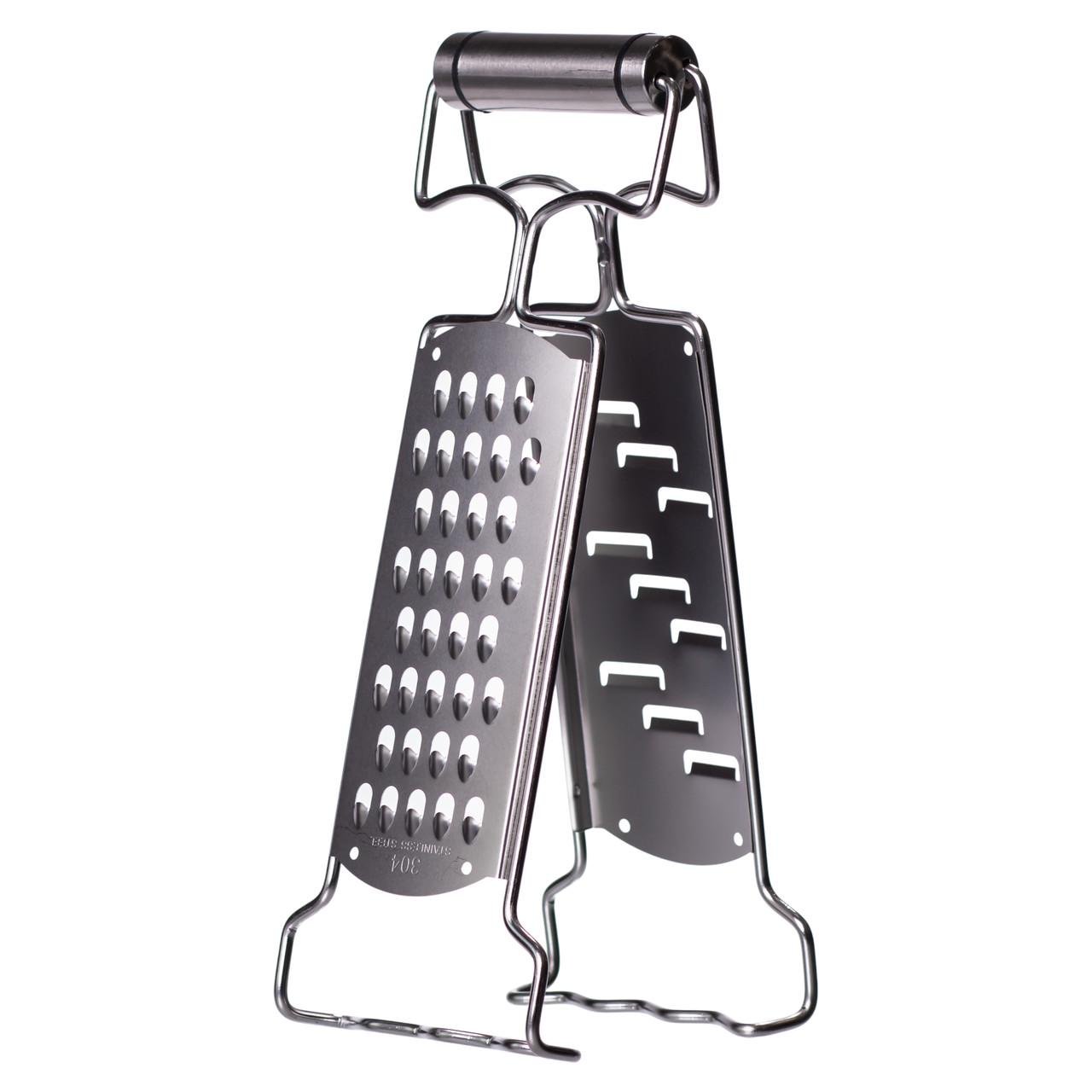 Терка-зажим двусторонняя из нержавеющей стали 9х4х24 см (HP-8-9)