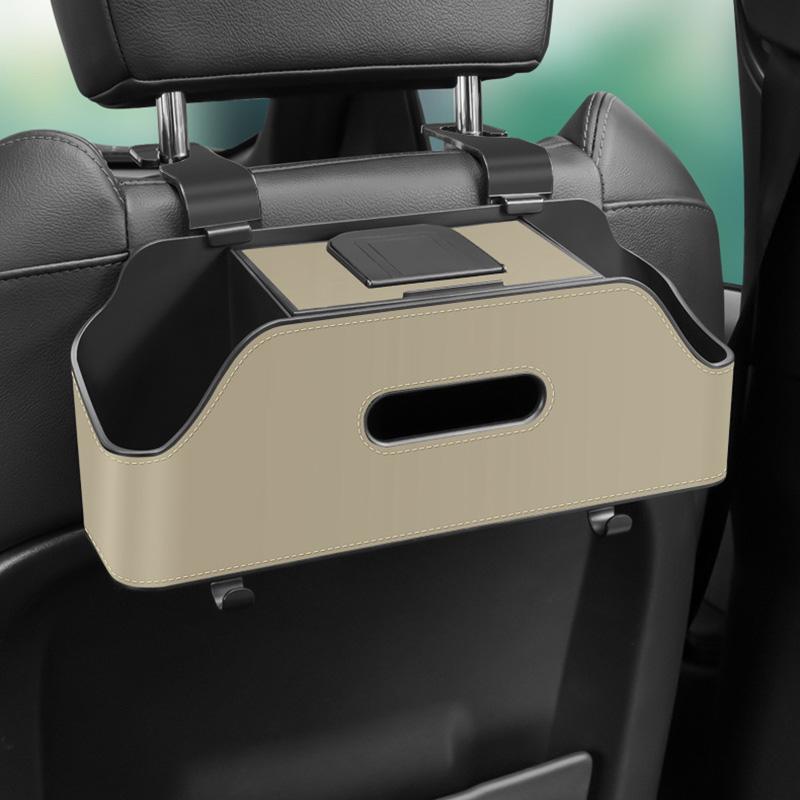 Органайзер автомобільний Ningbo підстаканник/серветниця на спинку заднього сидіння Бежевий (52009) - фото 2