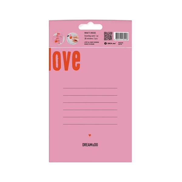 Листівка 1DEA.me Dream&Do Message із надихаючими 3D-стікерами (DDM-love)