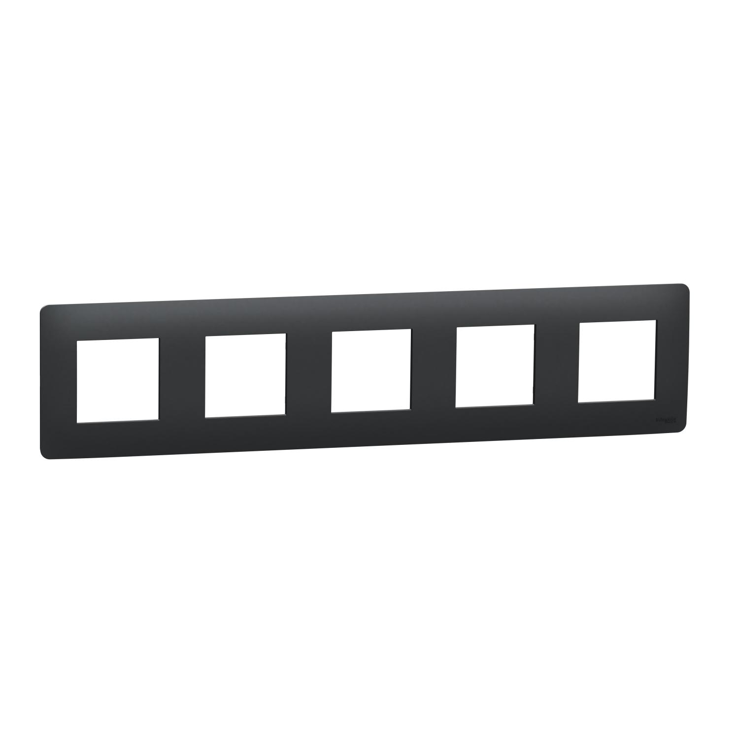 Рамка пятиместная Schneider Electric Unica New Studio Антрацитовый (NU201054)