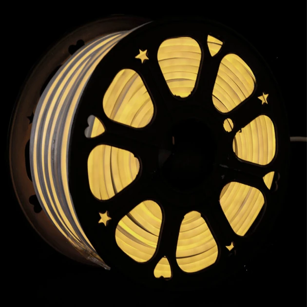 Лента гибкая неоновая двухсторонняя 50 м +5 реле стат IP 65 Теплый белый (SZ-1755-07)