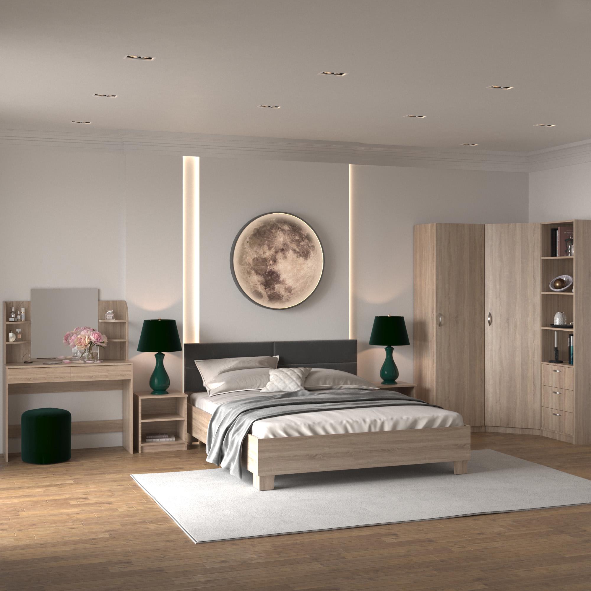 Комплект мебели в спальную комнату БРИЗ из 7 позиций Комплект - Бриз Дуб Сонома (10133174)