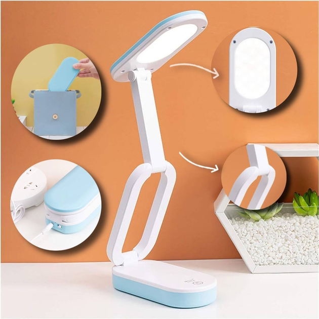 Лампа портативна акумуляторна Tiross TS2230 2,5 Вт 190 лм сенсорне керування 1500 мАг Блакитний - фото 6