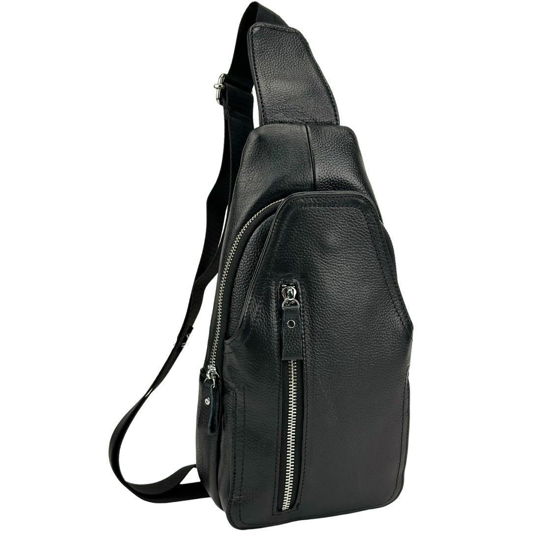 Сумка-слинг мужская кожаная Tiding Bag FL-A25F-5038A Черный (2656558548)