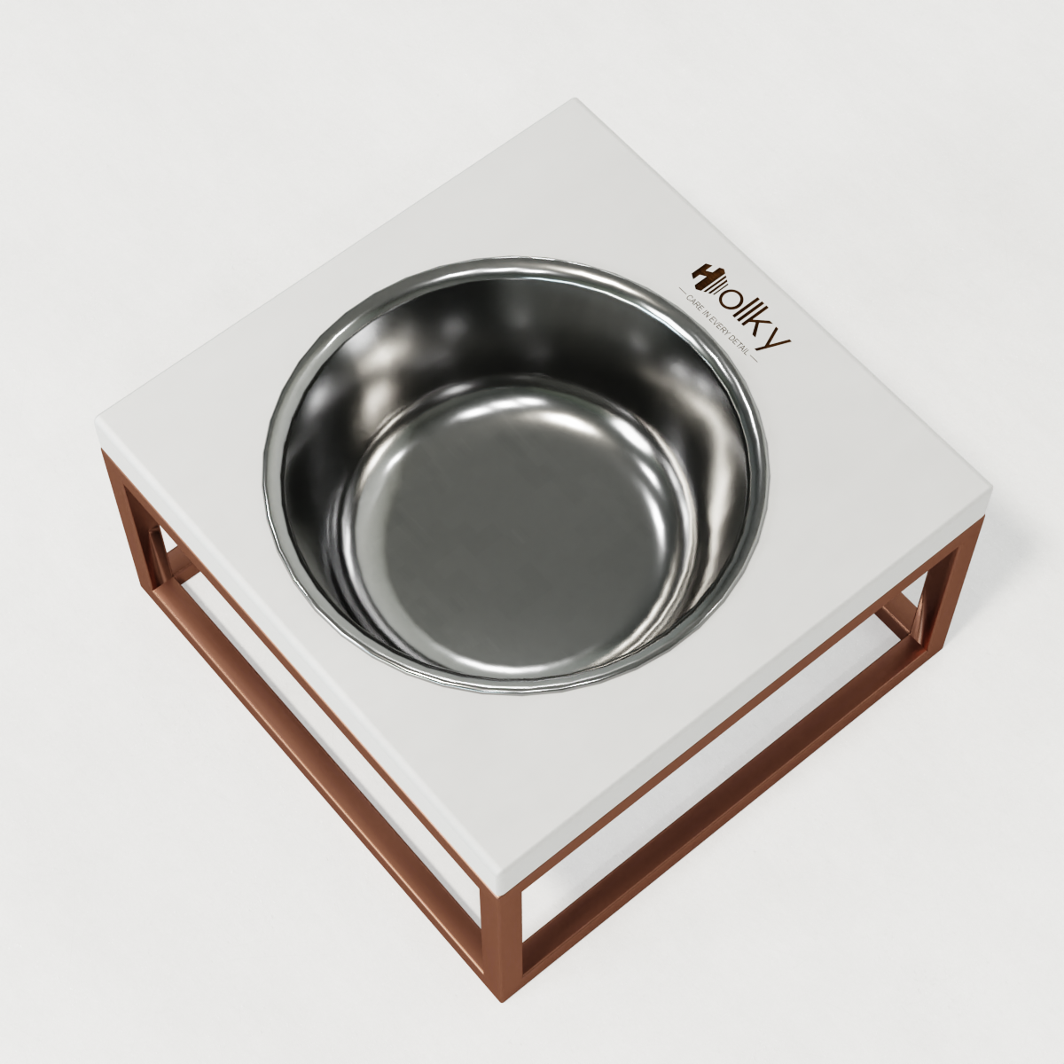 Миска на подставке для кошек и средних собак Hollky Base Solo M 0,8 л (M-212110-GLWH) - фото 2 Миска на подставке для кошек и средних собак Hollky Base Solo M 0,8 л (M-212110-GLWH) - фото 2