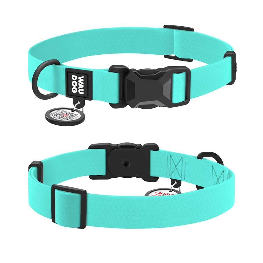 Нашийник для собак водостійкий Waudog Magnet магнітна пряжка-фастекс L 25 мм 34-49 см Turquoise (279627) Нашийник для собак водостійкий Waudog Magnet магнітна пряжка-фастекс L 25 мм 34-49 см Turquoise (279627)