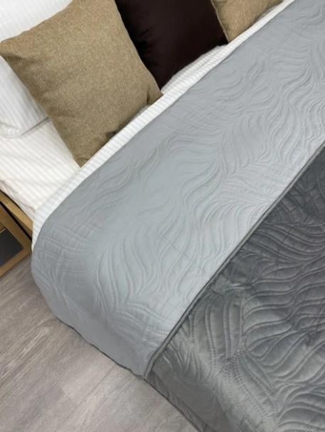 Покривало двостороннє Decorator Ultra Sonic Microfiber 220х240 см Сірий (85-035) - фото 4