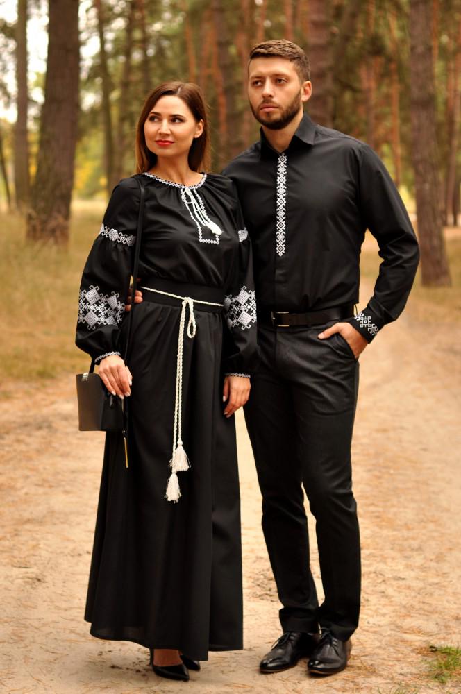 Вышиванка мужская приталенного кроя р. 48 Черный (МК12-121) - фото 3 Вышиванка мужская приталенного кроя р. 48 Черный (МК12-121) - фото 3