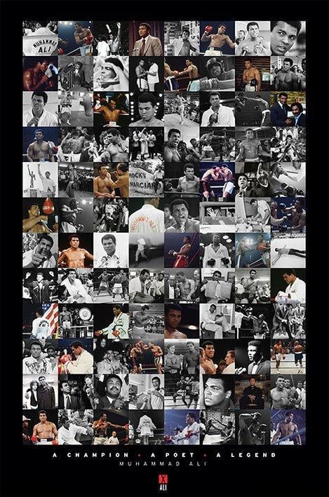 Постер плакат Мохаммед Али/Muhammad Ali Montage 61x91,5 см