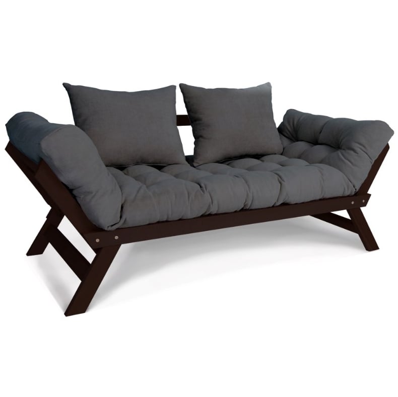 Диван футон раскладной Woodman Allegro Шоколадный/Пепельный - фото 1 Диван футон раскладной Woodman Allegro Шоколадный/Пепельный - фото 1