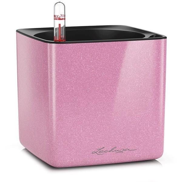 Вазон Lechuza Cube Glossy 14 Рожевий (13513)