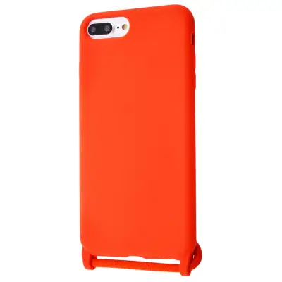 Силиконовый чехол CORD для iPhone 8 Plus/7 Plus с шнурком Красный