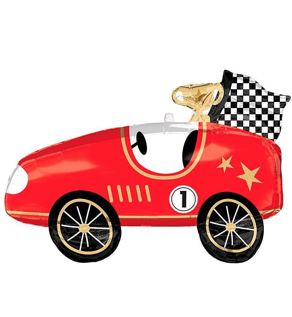 Воздушный шар Anagram Гоночный автомобиль 31х78 см Красный (10544)