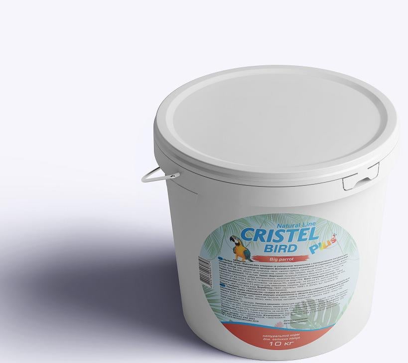 Корм натуральный для больших попугаев Cristel Natural Line Plus 10 кг