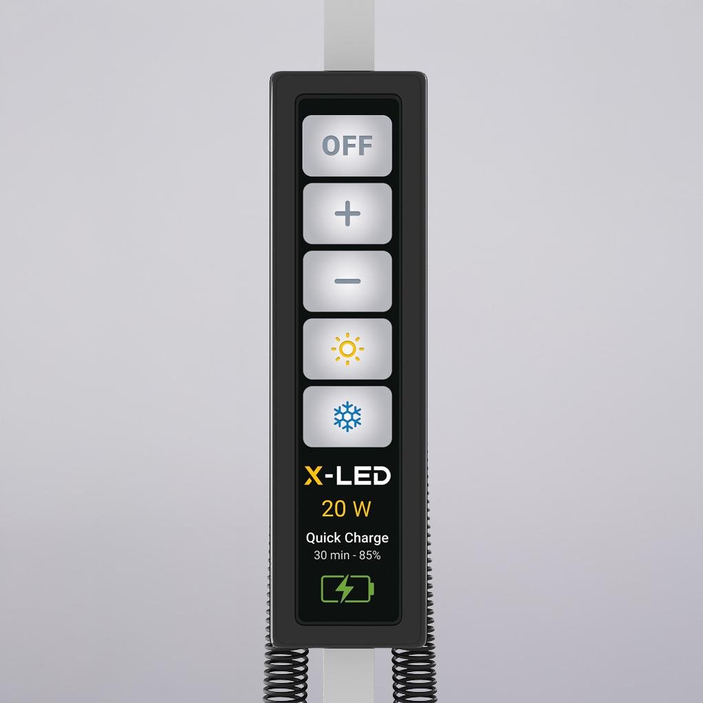 Настольная лампа светодиодная X-LED с функцией Power Bank 20 Вт Белый (25453302) - фото 3 Настольная лампа светодиодная X-LED с функцией Power Bank 20 Вт Белый (25453302) - фото 3