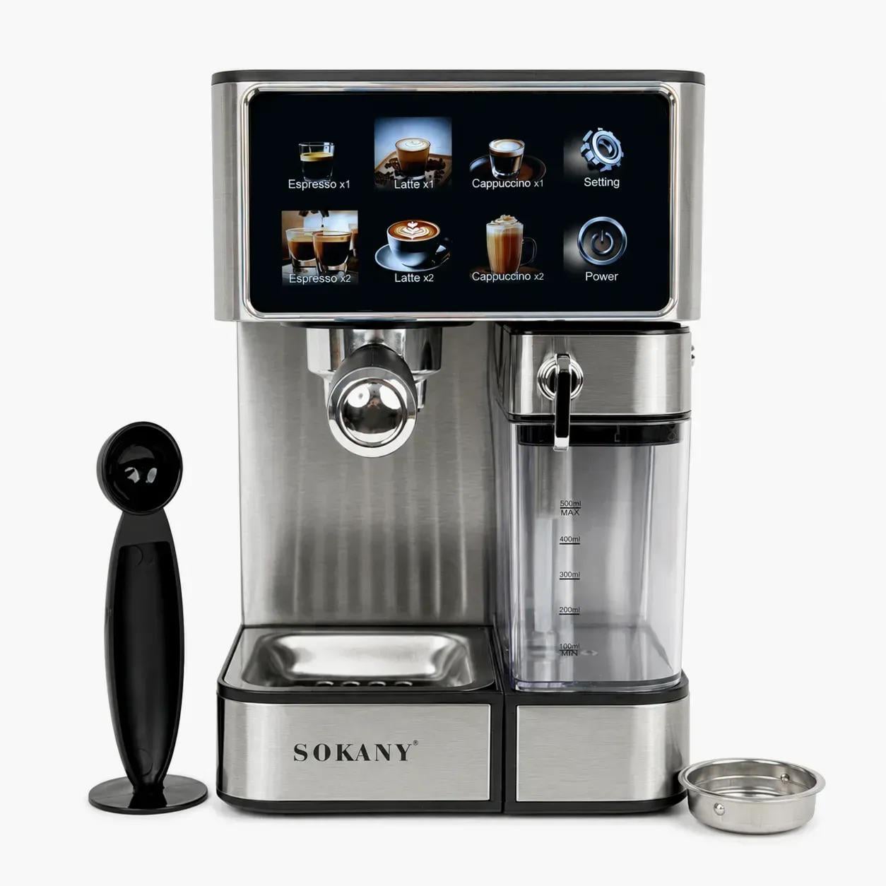Кофеварка рожковая Sokany SK-04041 1,8 л 1800 Вт с сенсорным дисплеем