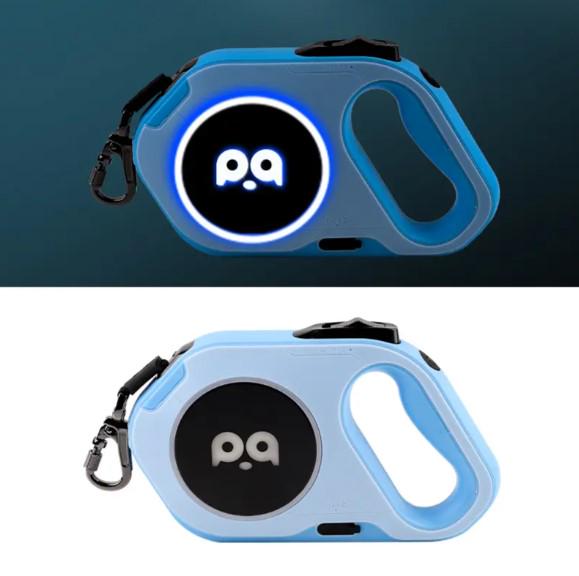 Поводок рулетка с LED подсветкой автоматическая на USB 5 м Голубой - фото 4 Поводок рулетка с LED подсветкой автоматическая на USB 5 м Голубой - фото 4