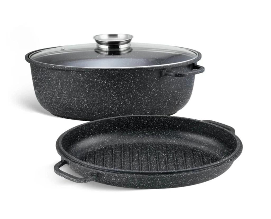 Гусятниця овальна Edenberg EB-9171 зі сковородою гриль та кришкою