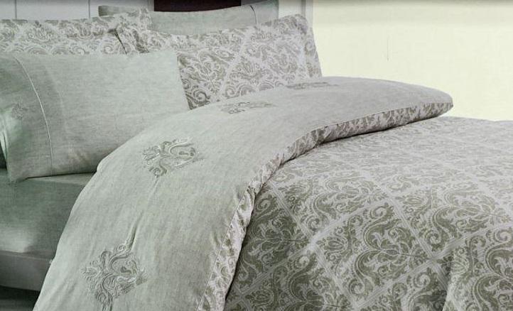 Постельное белье Maison D'or Damask сатин евро Бежевый