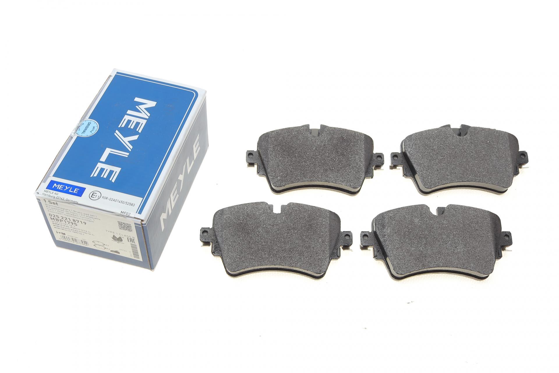 Тормозные колодки передние Meyle для BMW 2 F45/F46 1.5/2.0 13-/Mini Cooper 13- (025 221 8719)