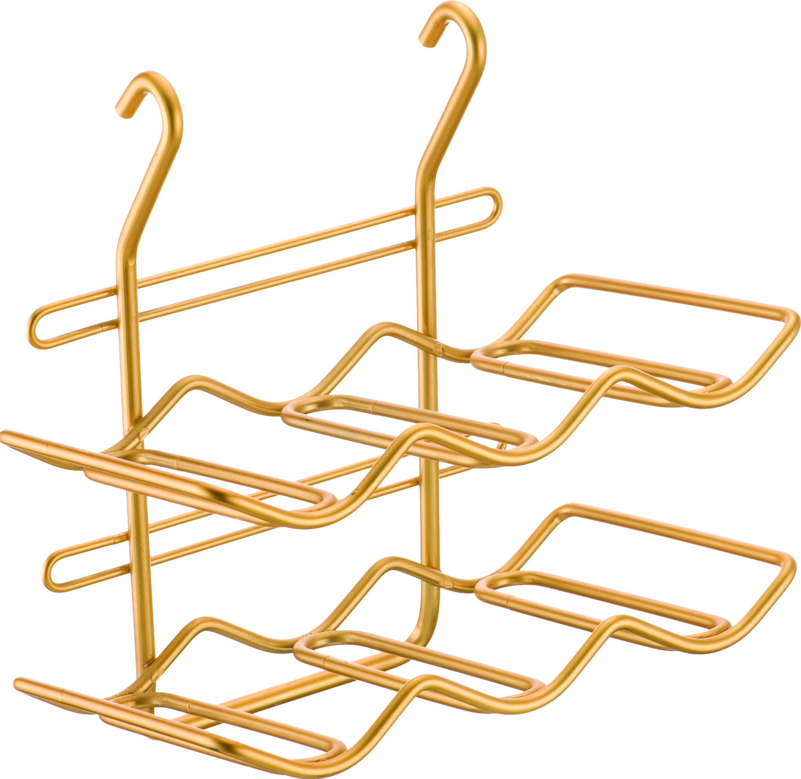 Полка на рейлинг Lemi для бутылок Матовое золото (31809)