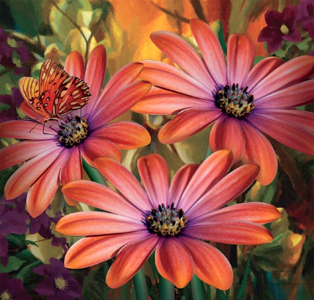 Фотошпалери на паперовій основі Ніка Маргаритки 6Л 140х145 см (2000000453545)