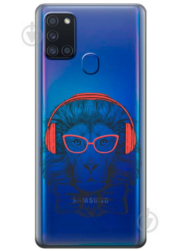 Силиконовый чехол iSwag для Samsung Galaxy A21s Лев (KS2807)