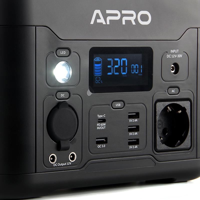 Зарядная станция Apro PS-500 220 В 500 Вт 515 Вт/ч с беспроводной зарядкой (852054) - фото 7