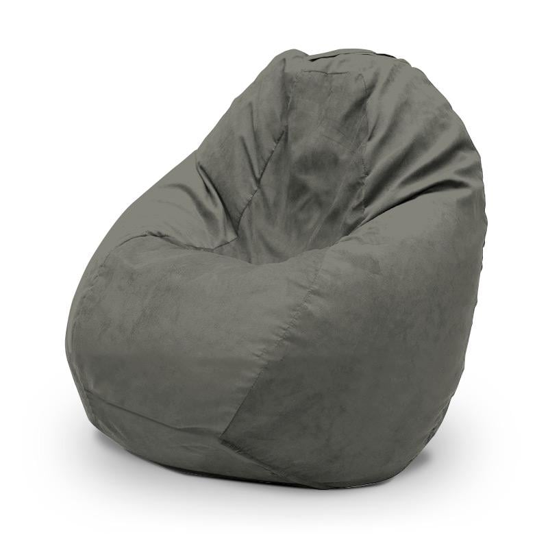 Кресло-мешок SanchoBAG Груша Велюр M 110x80 см Gray (kmg1001-v103-m) - фото 1