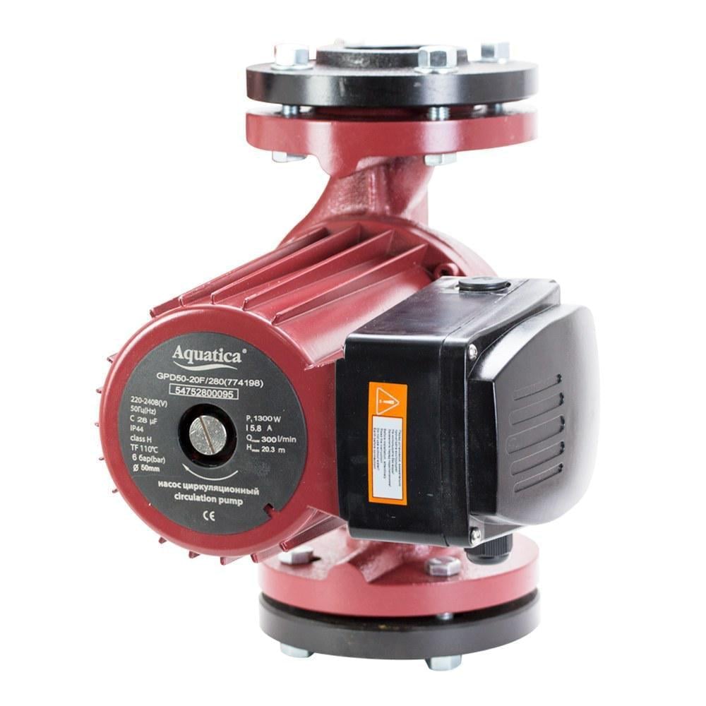 Насос циркуляційний фланцевий Aquatica Hmax 12,3 м Qmax 550 л/хв DN65 300 мм з відповідним фланцем 1,3 кВт (AKD4776)