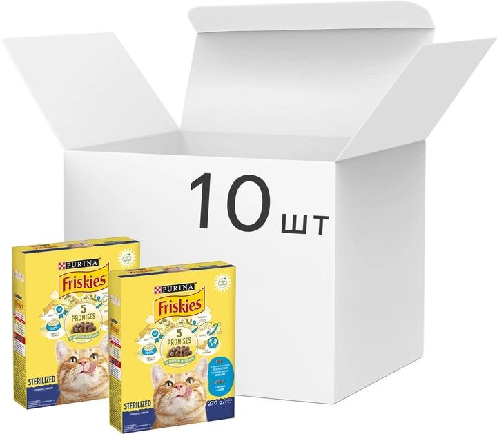 Корм сухий для стерилізованих кішок Friskies Sterilized з лососем/тунцем та овочами 10х270 г - фото 2 Корм сухий для стерилізованих кішок Friskies Sterilized з лососем/тунцем та овочами 10х270 г - фото 2