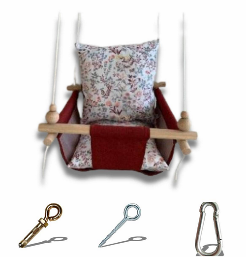 Детская качеля Infancy Цветы Бордовый (5748187)