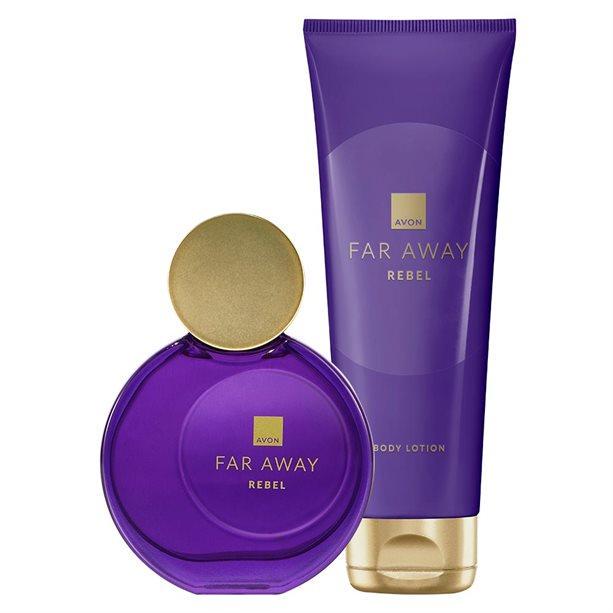 Набор женский парфюмированный Avon Far Away Rebel вода 50 мл/крем для тела 125 мл (AV9100045)