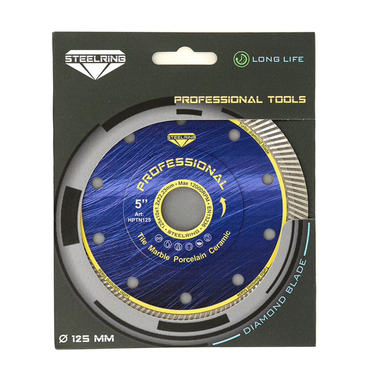 Диск алмазный STEELRING PROFESSIONAL 125х1,2 мм (HPTN125)