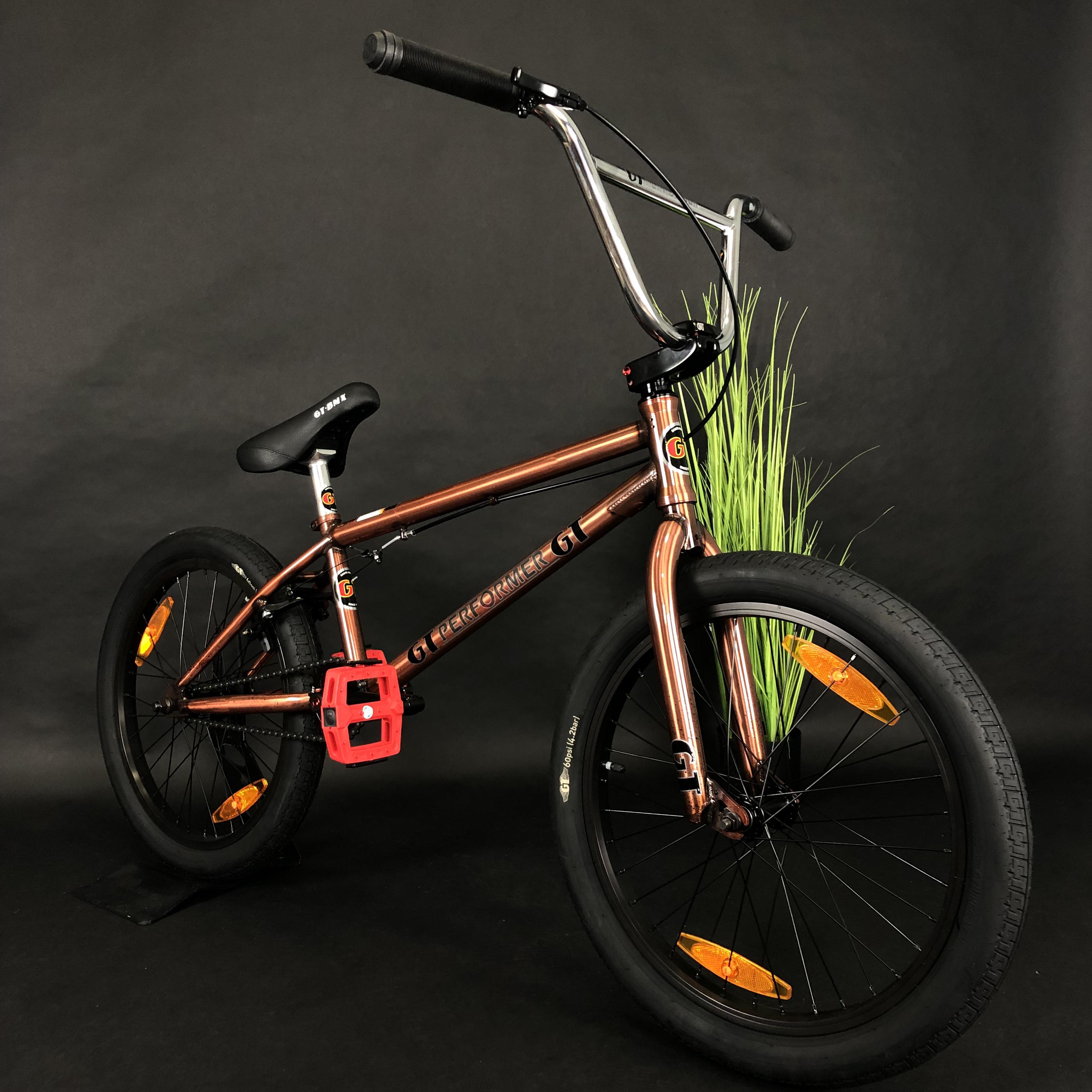 Велосипед BMX GT Performer 20" 2021 cpr Коричневый - фото 2