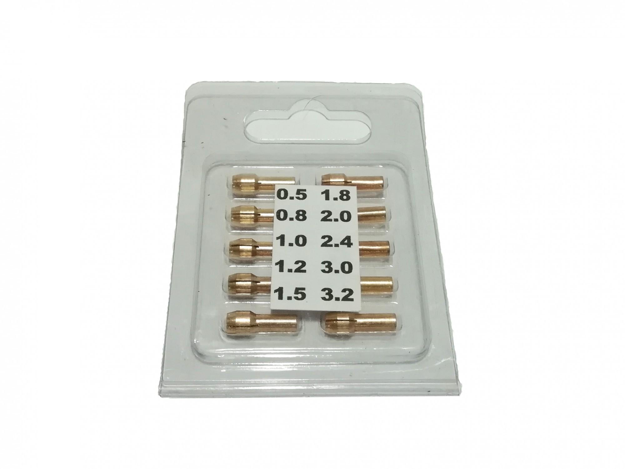 Набор цангов для бормашины 10 шт. хвостовик 4,25 мм (Dremel ROYCE RDG-130)