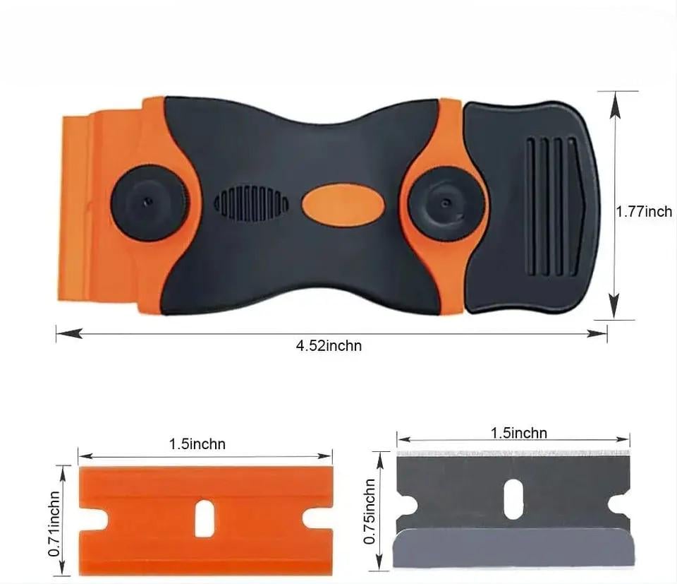 Нож-скребок с комплектом лезвий для чистки стекла и работы с самоклеящимися пленками (06-113) - фото 3